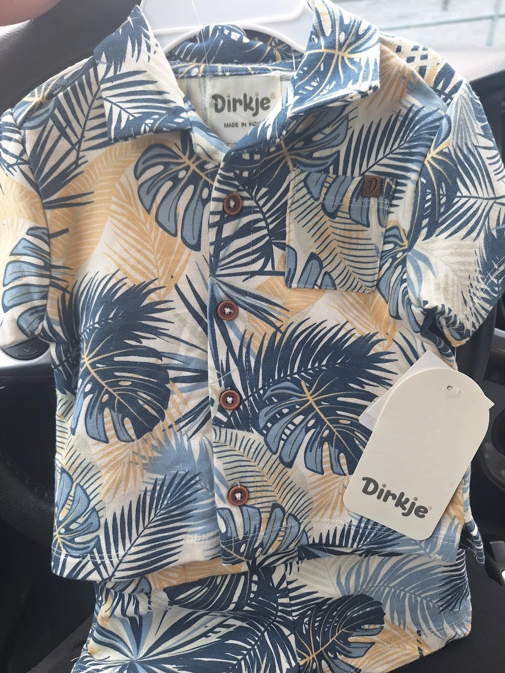 NWT Dirkje Baby Boys 2-Piece Tropical Hawaiian Cabana Shorts Set 3mo